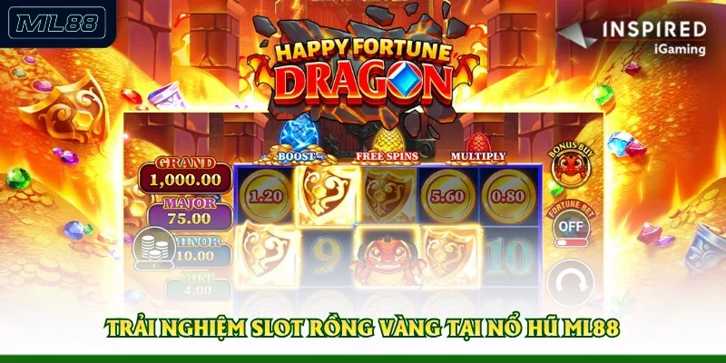 Trải nghiệm slot rồng vàng tại nổ hũ ML88